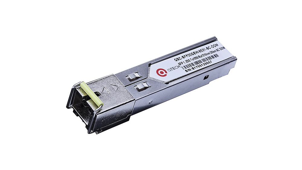 QSC-SFP20GEW-3155-DDM WDM SFP модуль QTECH, 20км, 1,25Гбит/с, Tx=1310/Rx=1550нм, LC, FP, SM, DDM