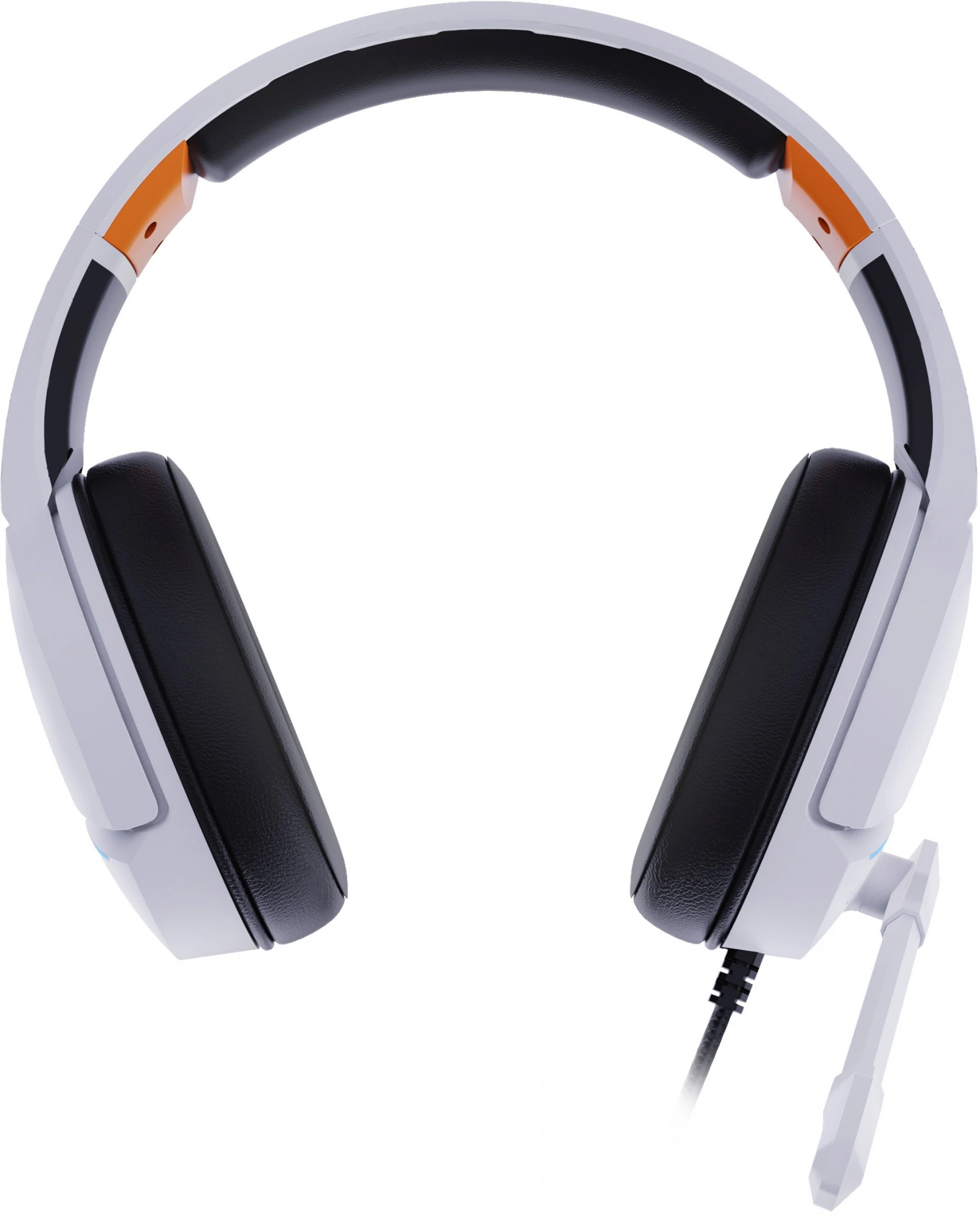 Наушники с микрофоном Оклик HS-L710G белый/черный 2м мониторные оголовье (1978693)