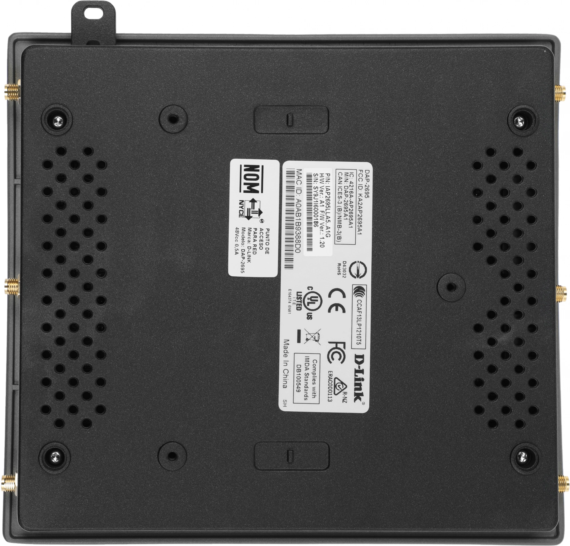 Точка доступа D-Link DAP-2695/RU/A1A AC1750 10/100/1000BASE-TX серый