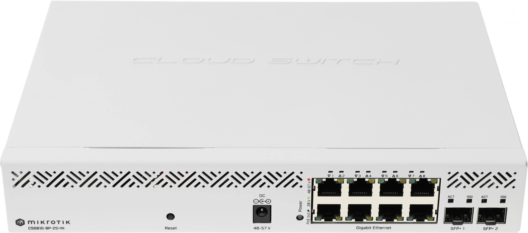 Коммутатор MikroTik CSS610-8P-2S+IN (L2) 8x1Гбит/с 2SFP+ 8PoE 8PPoE 140W управляемый