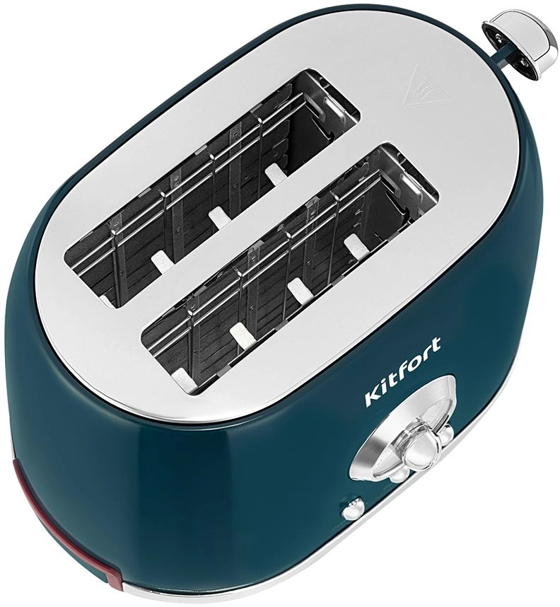 Тостер Kitfort КТ-9801 800Вт синий/стальной