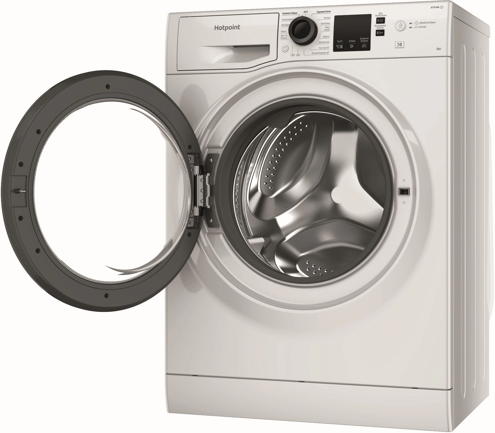 Стиральная машина Hotpoint NSS 6015 K V RU класс: A загр.фронтальная макс.:6кг белый