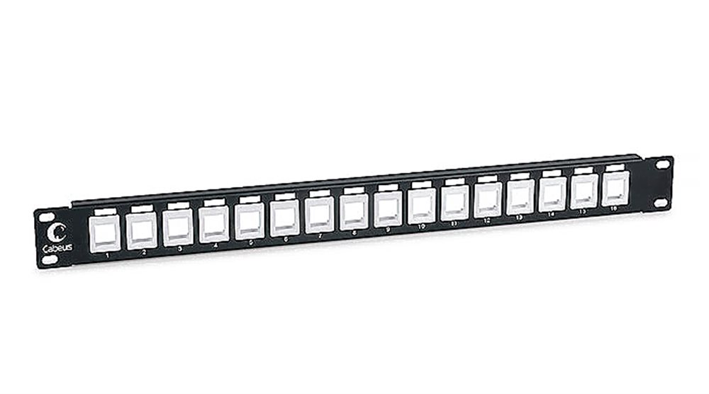 Cabeus PLB-16 -  Модульная патч-панель 19", 16 портов, 1U, для неэкранированных модулей.
