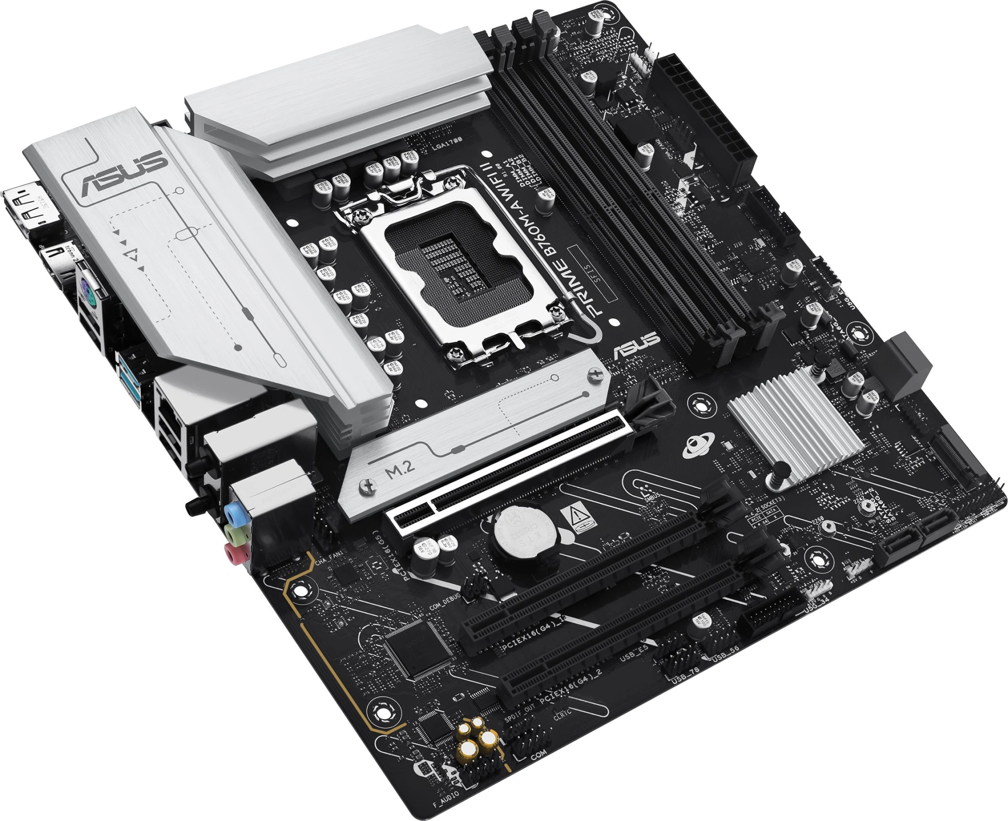 Материнская плата Asus PRIME B760M-A WIFI II Soc-1700 Intel B760 4xDDR5 mATX AC`97 8ch(7.1) 2.5Gg RAID+HDMI+DP