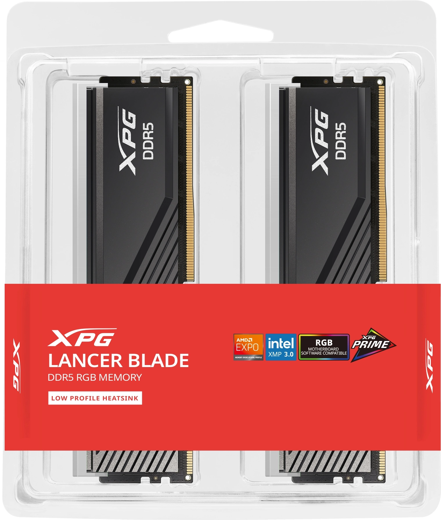 Память DDR5 2x16GB 6400MHz A-Data AX5U6400C3216G-DTLABRBK XPG Lancer Blade RGB RTL Gaming PC5-51200 CL32 DIMM ECC 288-pin 1.4В kit dual rank с радиатором Ret
