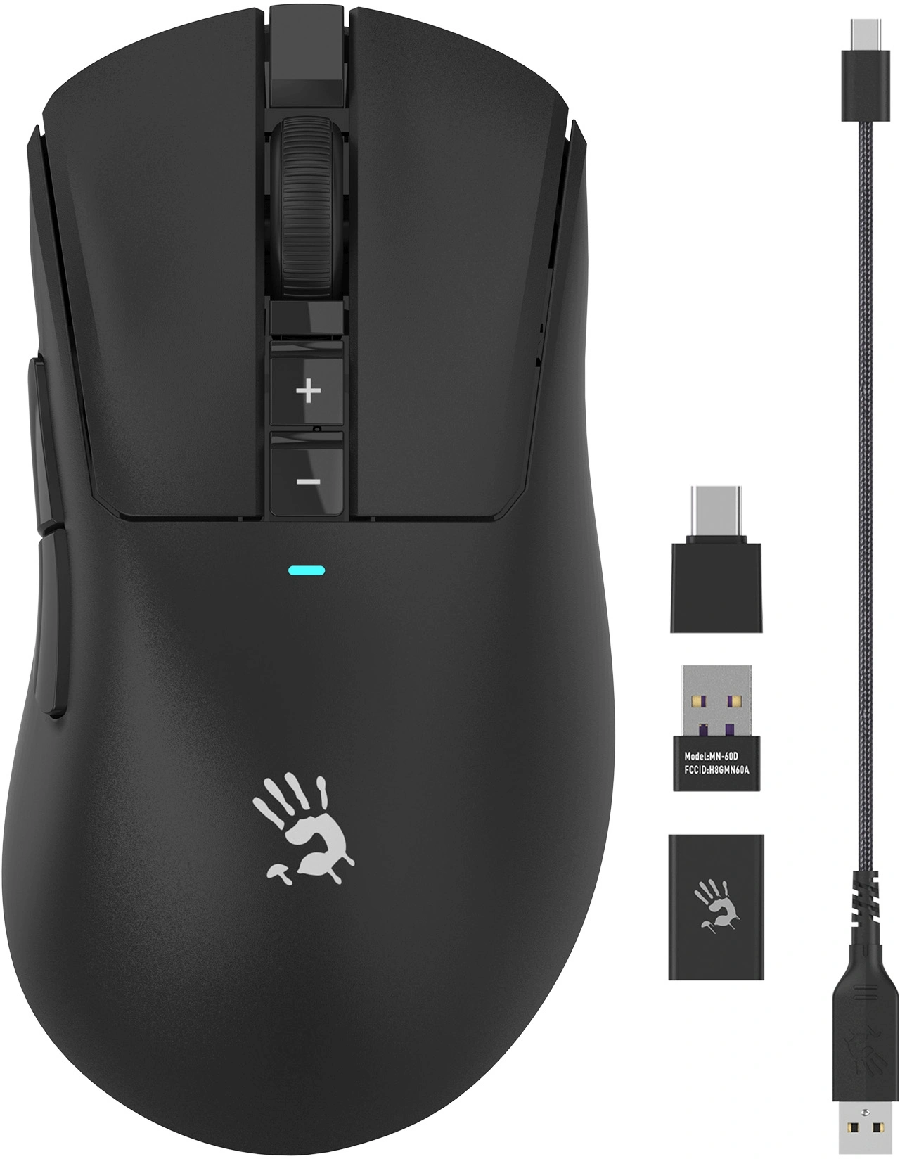 Мышь A4Tech Bloody R73 Ultra черный оптическая 20000dpi беспров. USB-C 7but (R73 ULTRA BLACK)