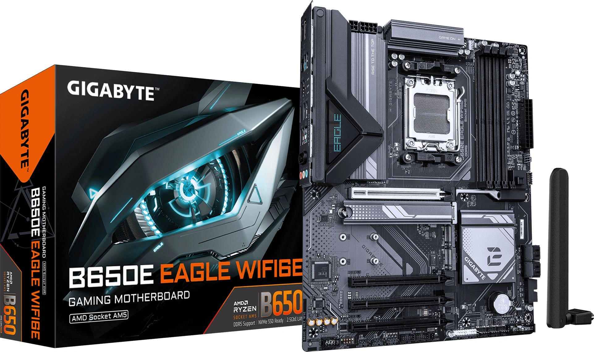 Материнская плата Gigabyte B650E EAGLE WIFI6E Socket AM5 AMD B650 4xDDR5 ATX AC`97 8ch(7.1) GbLAN RAID+HDMI+DP