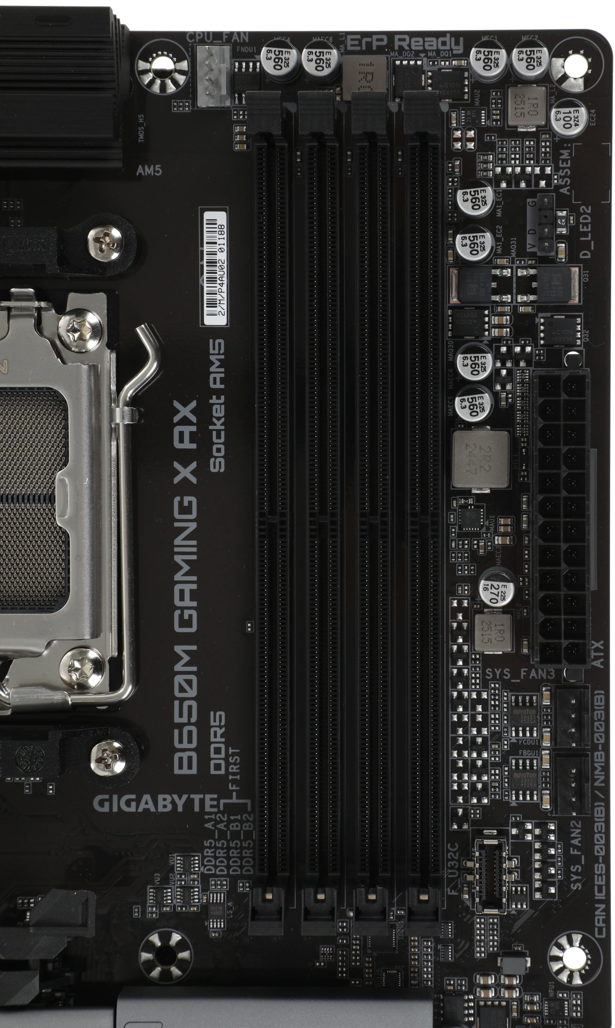 Материнская плата Gigabyte B650M GAMING X AX Socket AM5 AMD B650 4xDDR5 mATX AC`97 8ch(7.1) 2.5Gg RAID+HDMI+DP
