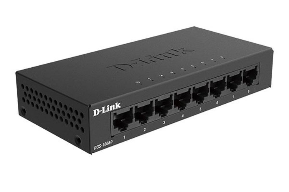 DGS-1008D/K2A Неуправляемый коммутатор с 8 портами 10/100/1000 Base-T и функцией энергосбережения