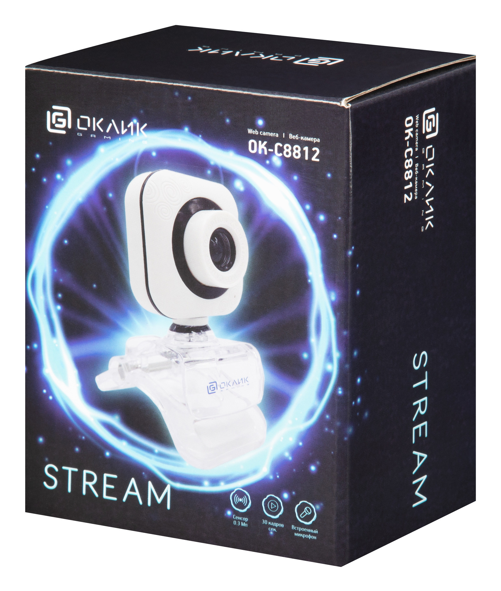 Камера Web Оклик OK-C8812 белый 0.3Mpix (640x480) USB2.0 с микрофоном