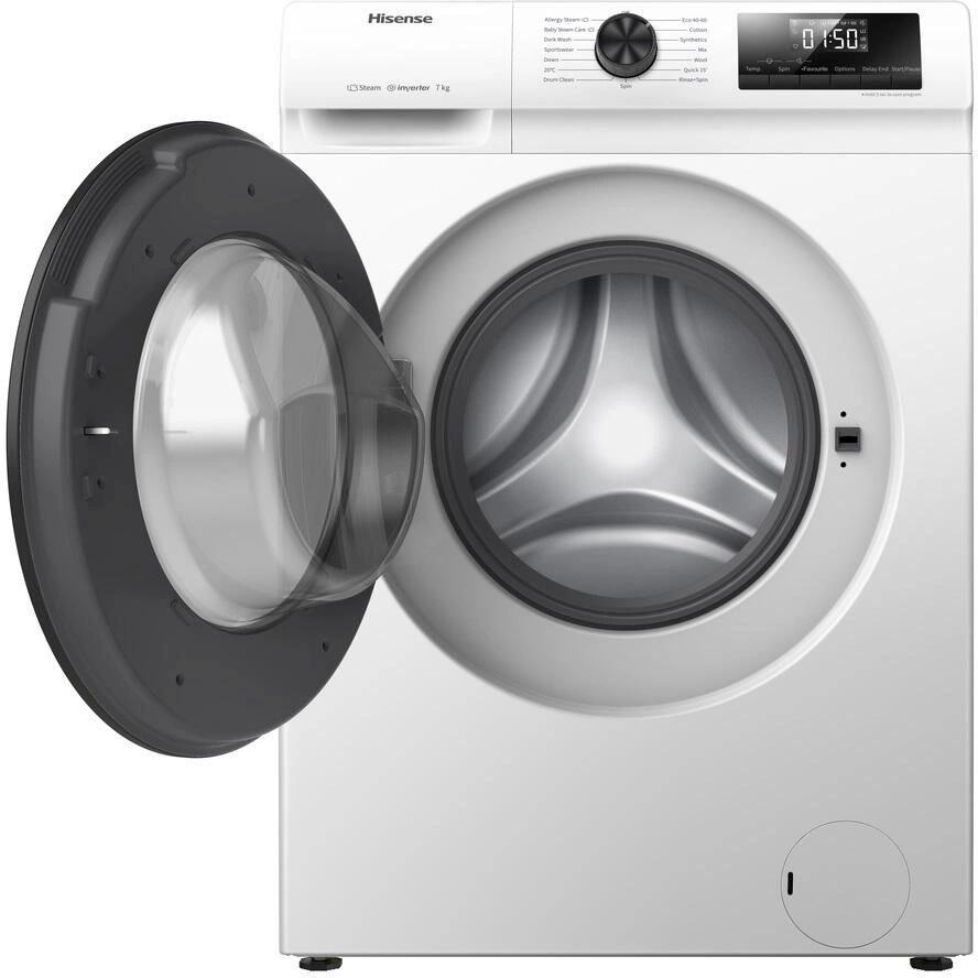 Стиральная машина Hisense WFQP7012VM класс: A-30% загр.фронтальная макс.:7кг белый инвертор