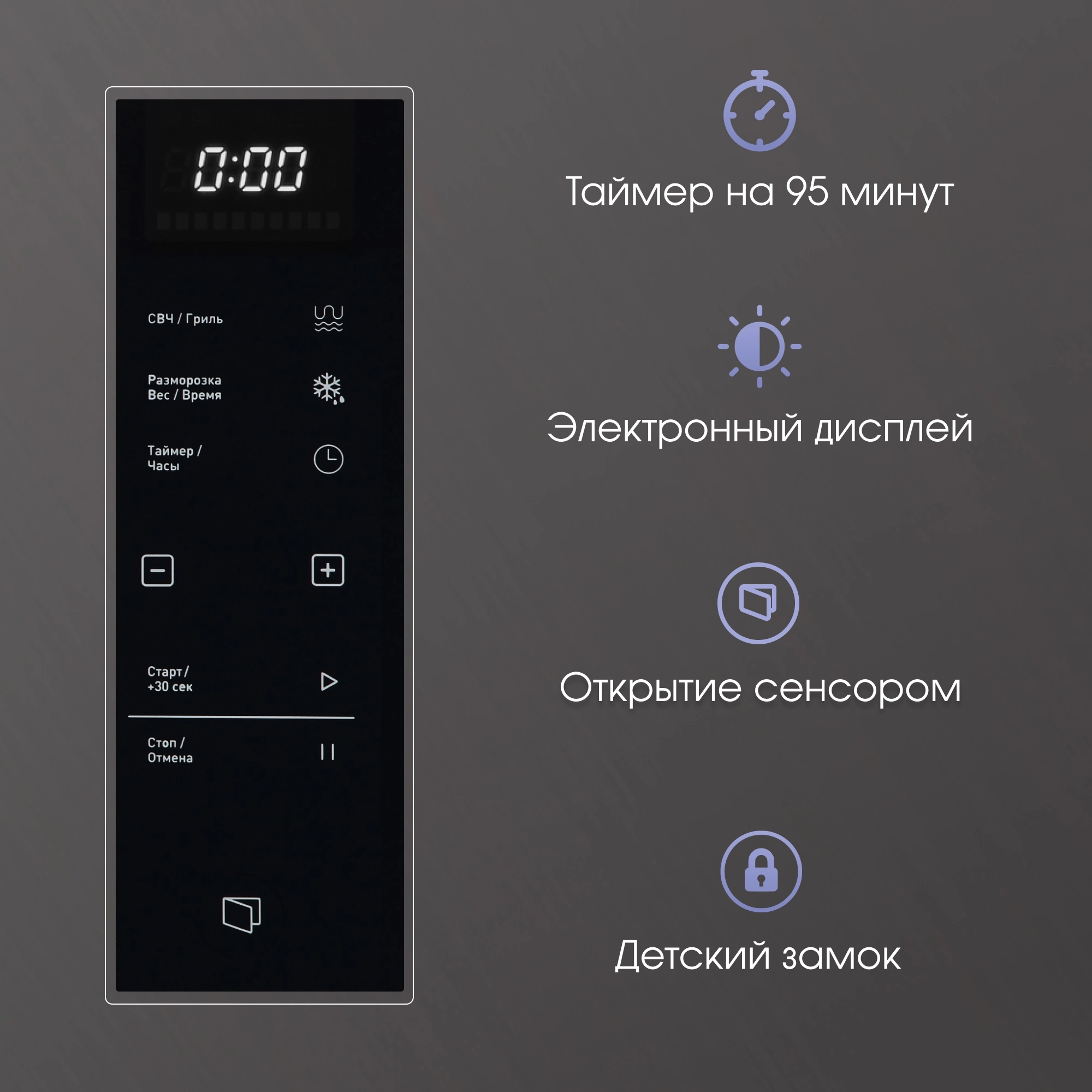 Микроволновая Печь Zigmund & Shtain BMO 15.252 B 25л. 900Вт черный