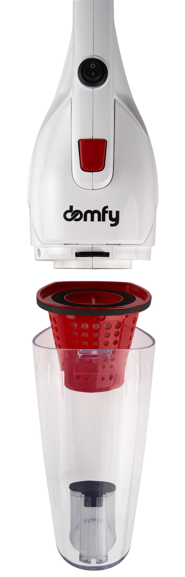 Пылесос ручной Domfy DSC-VC301 1000Вт белый/красный