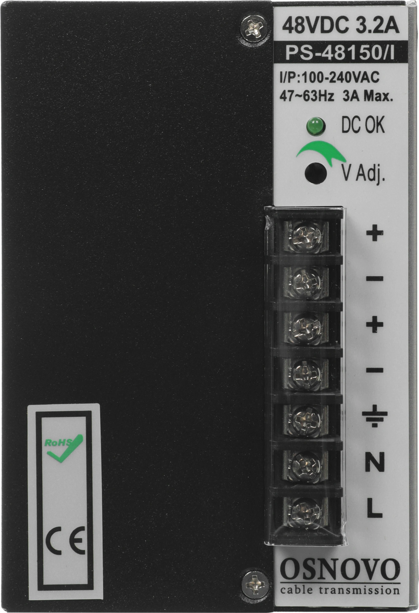 Блок питания AC/DC Osnovo PS-48150/I 45В 53В 150Вт