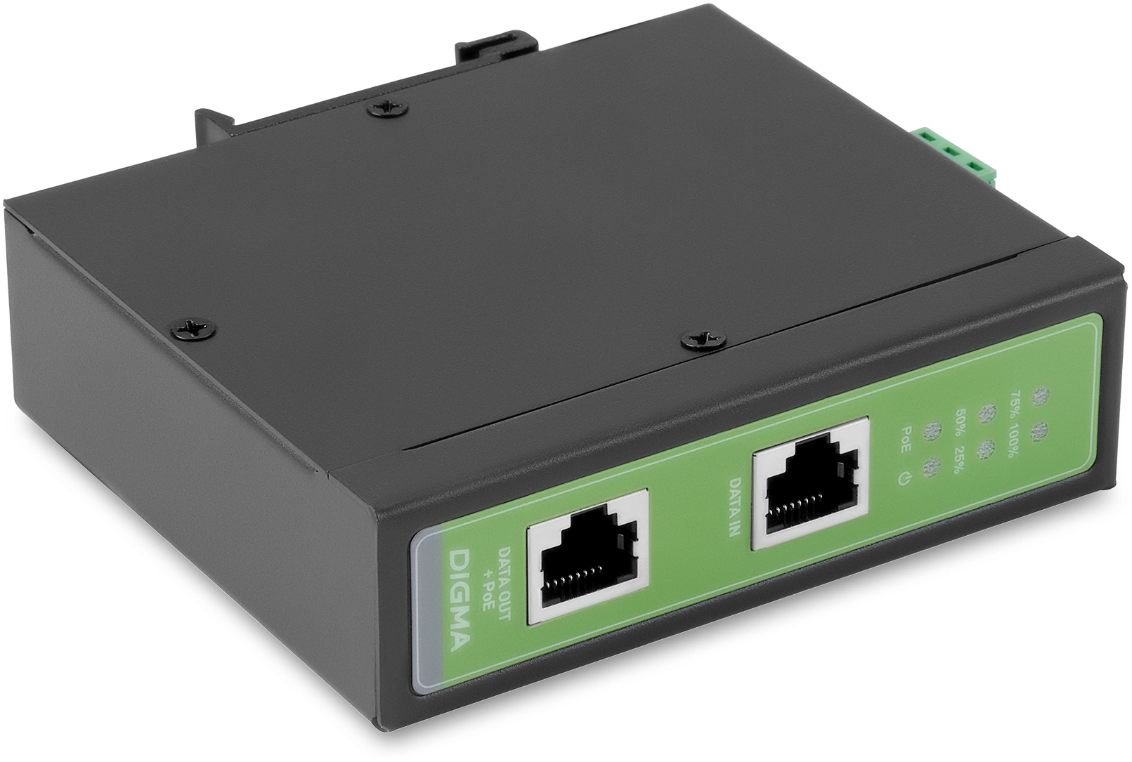 Инжектор PoE Digma DNP30W48GDXM 10/100/1000BASE-T 30Вт 37-57В(DC)