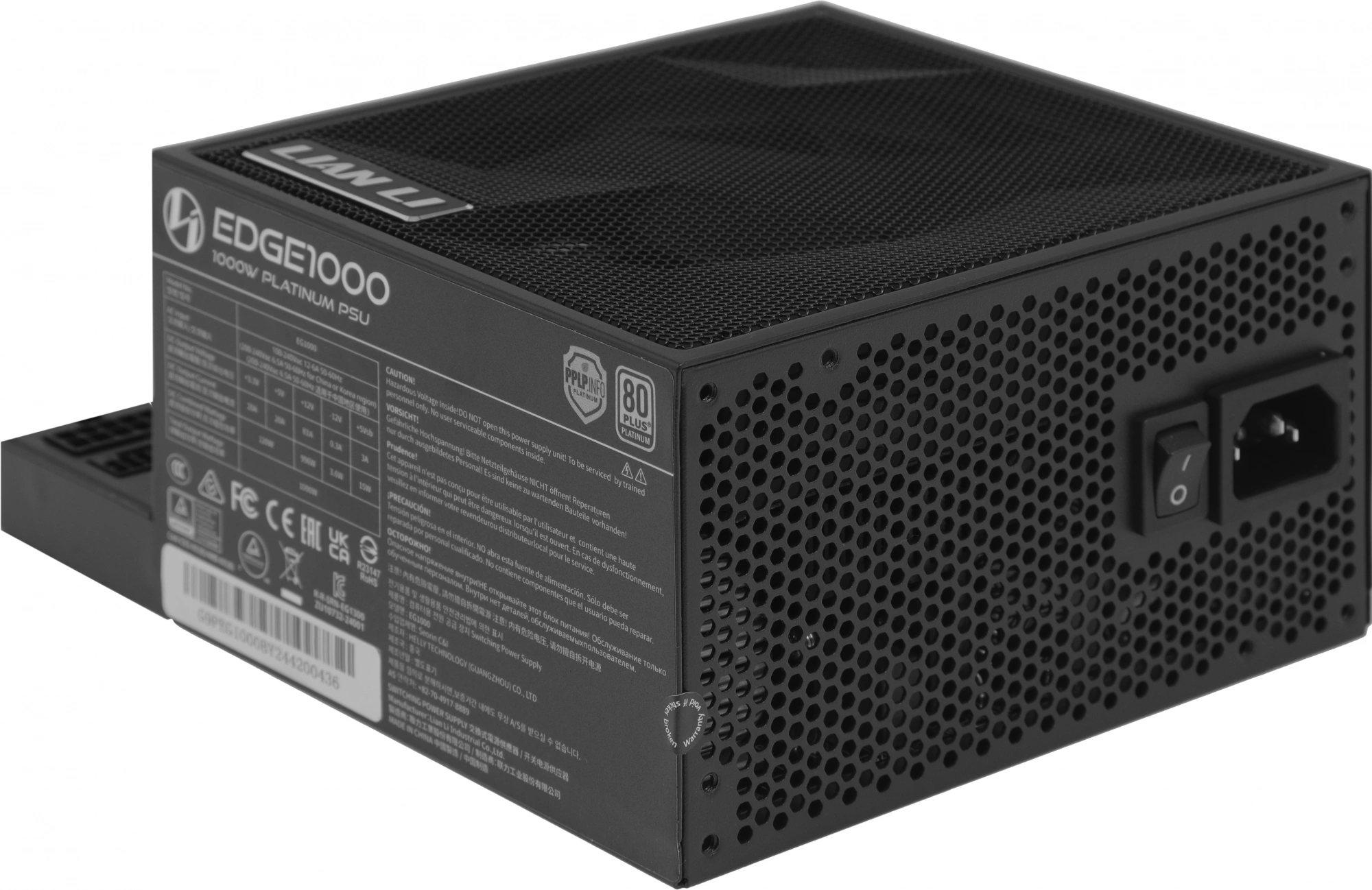 Блок питания Lian-Li ATX 1000W EDGE1000 Gen.5 80+ platinum (20+4pin) APFC 120mm fan 12xSATA Cab Manag RTL
