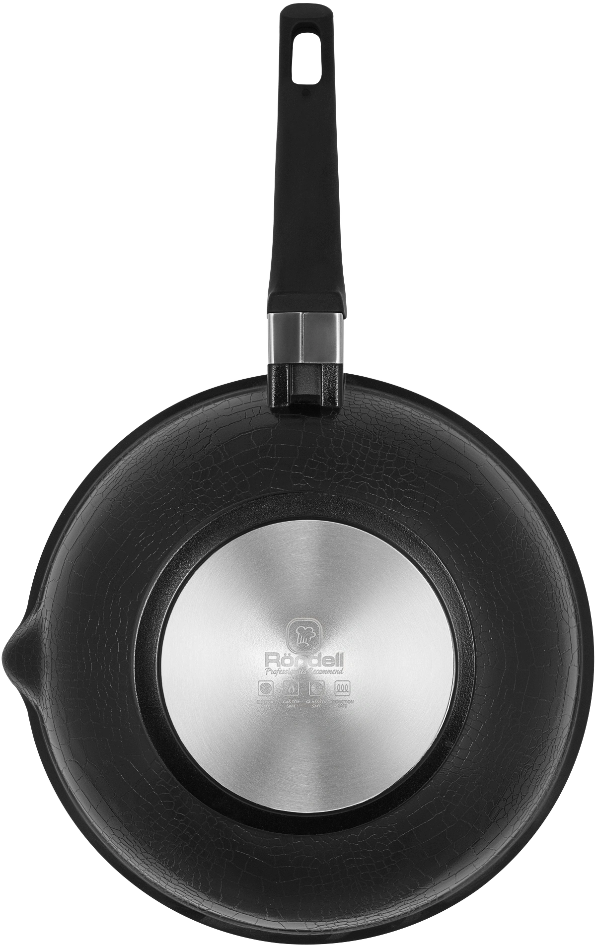 Сковорода ВОК (WOK) Rondell Escurion RDA-870 круглая 28см покрытие: Xylan Plus ручка съемная (с крышкой) черный