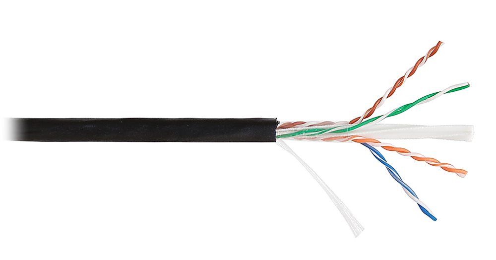 EC-UU004-6-PE-BK - Кабель  U/UTP 4 пары, Кат.6, медный, внешний, PE -40, 305м