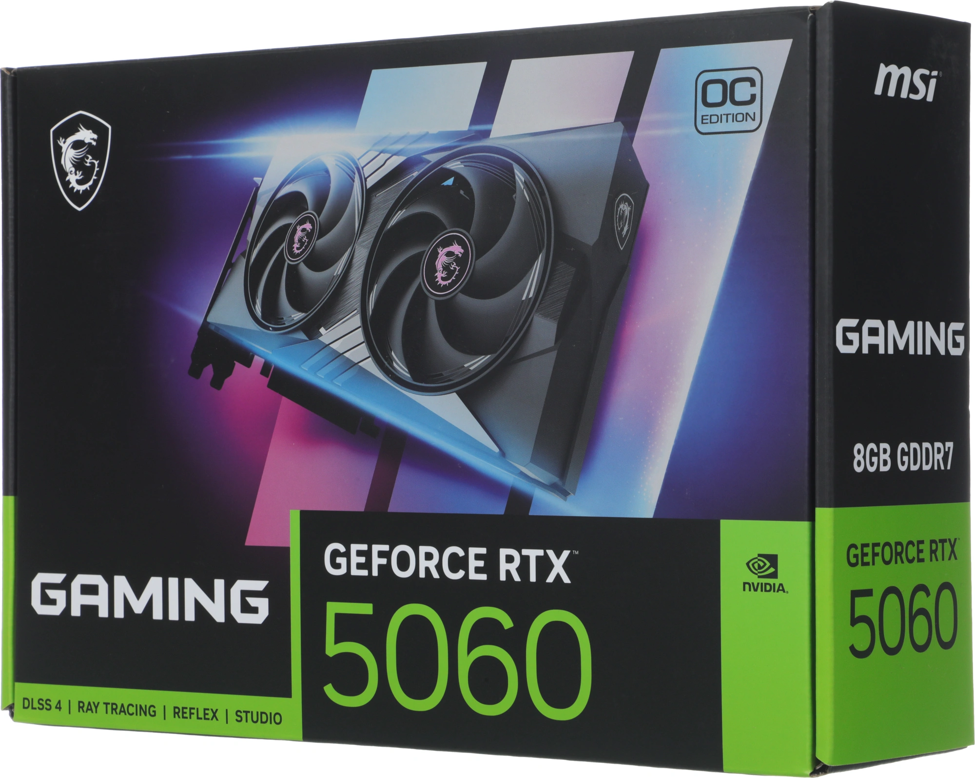 Видеокарта MSI PCI-E 5.0 RTX 5060 8G GAMING OC NVIDIA GeForce RTX 5060 8Gb 128bit GDDR7 2640/28000 HDMIx1 DPx3 HDCP Ret