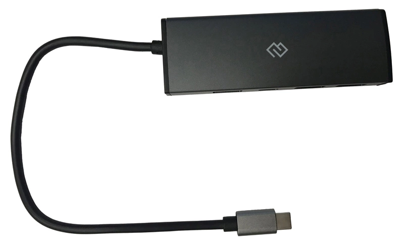 Разветвитель USB-C Digma HUB-3U3.0C-UC-G 4порт. серый (HUB-3U3.0С-UC-G)