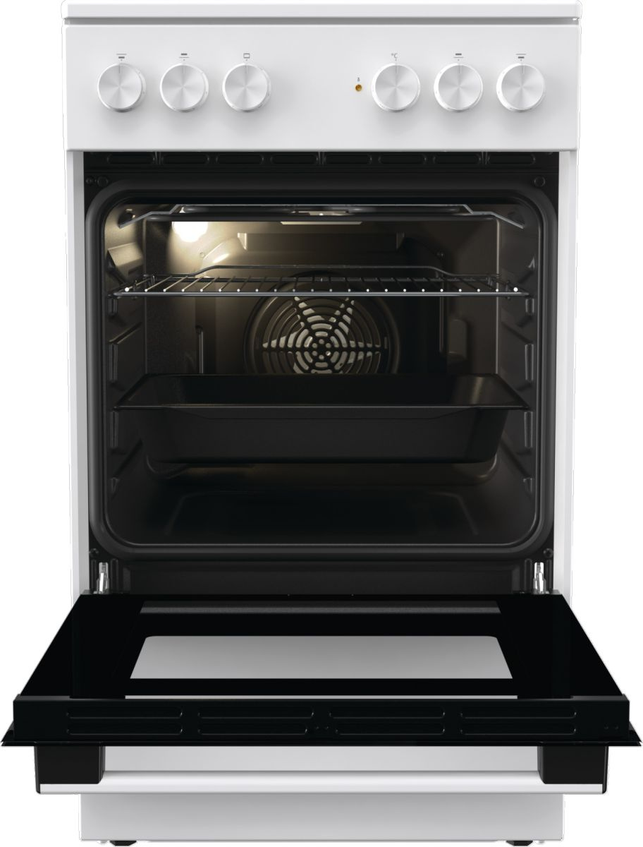 Плита Электрическая Gorenje Essential GEC5A41WG белый/черный стеклокерамика
