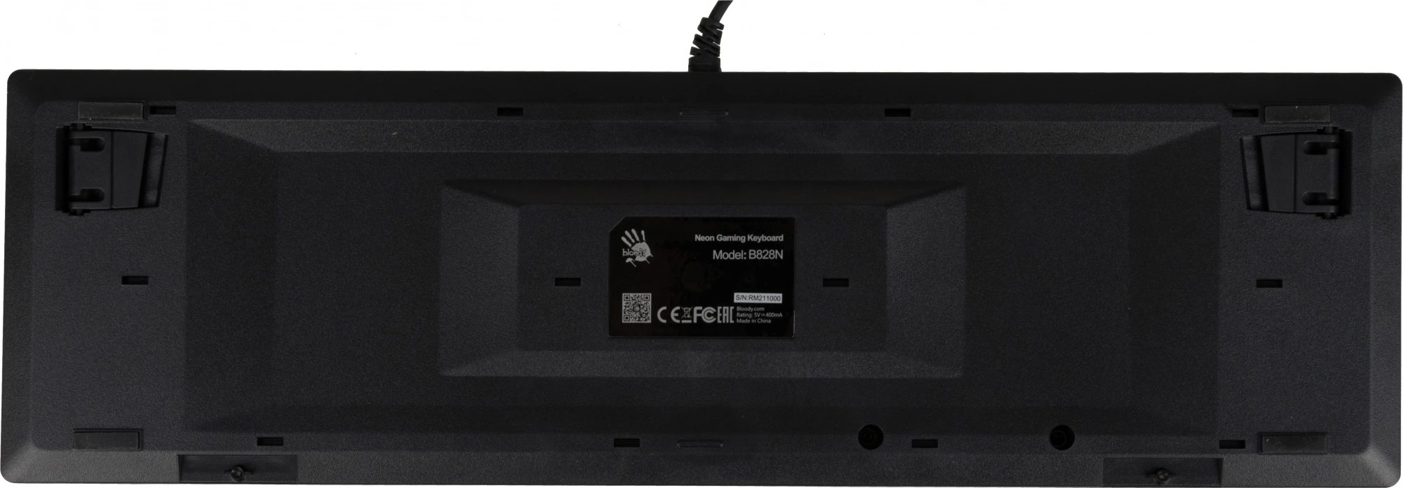 Клавиатура A4Tech B828N черный/серый USB for gamer LED (B828N (GREY+BLACK)) кабель 1.8м
