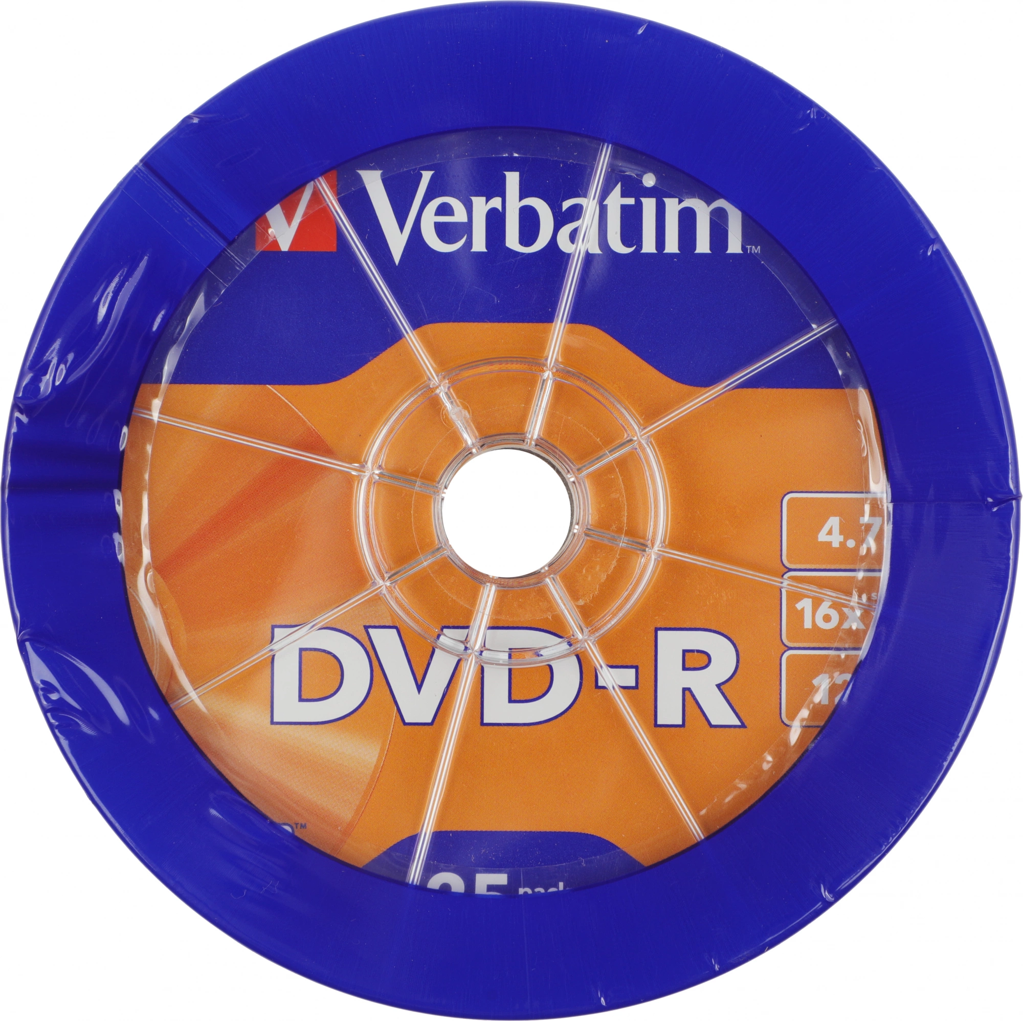 Диск DVD-R Verbatim 4.7Gb 16x wagon wheel (25шт) (43730)