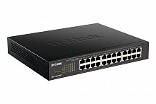 DGS-1100-24PV2/A3A Настраиваемый L2 коммутатор D-Link c 24 портами 10/100/1000Base-T (12 портов РоЕ 802.3af/at, PoE-бюджет 100 Вт)