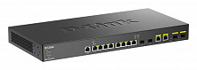 DXS-1210-12TC/B1A PROJ Настраиваемый L2+ коммутатор D-Link с 8 портами 10GBase-T, 2 портами 10GBase-X SFP+ и 2 комбо?портами 10GBase-T/SFP+