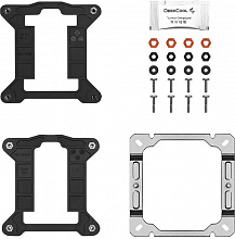 Устройство охлаждения(кулер) Deepcool AG400 LED RGB Soc-AM5/AM4/1200/1700/1851 серебристый/черный 4-pin 18-32dB Al+Cu 220W 614gr Ret (R-AG400-BKLNMC-G-1)