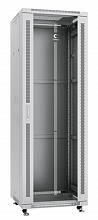 Cabeus SH-05C-37U60/80 - Шкаф монтажный телекоммуникационный 19" напольный для распределительного и серверного оборудования 37U 600x800x1833mm (ШхГхВ) передняя стеклянная и задняя сплошная металлическая двери, ручка с замком, цвет серый (RAL 7035)