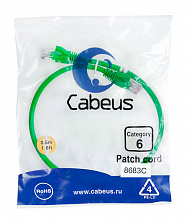 Cabeus PC-UTP-RJ45-Cat.6-0.5m-GN - Патч - шнур U / UTP , категория 6 , 2xRJ45 / 8p8c , неэкранированный , зеленый , ПВХ, 0,5м