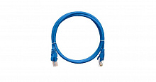 NMC-PC4UD55B-020-C-BL - Коммутационный шнур NIKOMAX U/UTP 4 пары, Кат.5е (Класс D), 100МГц, 2хRJ45/8P8C, T568B, заливной, с защитой защелки, многожильный, BC (чистая медь), 24AWG (7х0,205мм), LSZH нг(А)-HFLTx, синий, 2м