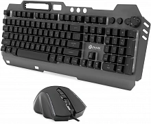 Клавиатура + мышь Оклик 700GMK клав:черный мышь:черный USB Multimedia LED (1533156)