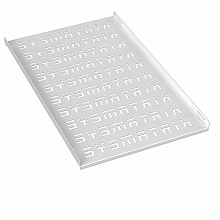 SYSMATRIX SH 4002.700 Полка 19" стационарная перфорированная глубиной 300 мм для напольных и настенных шкафов глубиной 450 мм, цвет серый (RAL 7035)