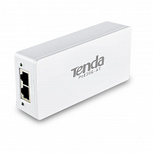 Tenda PoE30G-AT - PoE инжектор Tenda, Совместимость с IEEE802.3at; 2 порта GE RJ45; 1000M PoE расширение. (48В/30Вт)