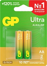 Батарея GP Ultra Alkaline 15AUA21-2CRSBC2 AA (2шт)