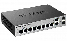 DGS-1100-10/ME/A2A Управляемый L2 коммутатор D-Link с 8 портами 10/100/1000Base-T и 2 комбо-портами 100/1000Base-T/SFP
