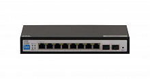 GL-SW-G105-08P - Коммутатор NIKOMAX, WEB Smart управляемый, 8 PoE (802.3af/at) портов 10/100/1000Мбит/с до 250 метров cat.6, 2*SFP 1000Мбит/с, 120Вт APO&R