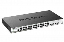 DGS-1210-28XS/ME/B2A Управляемый L2 коммутатор с 24 портами 100/1000Base-X SFP и 4 портами 10GBase-X SFP+