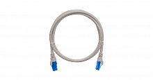 NMC-PC4UE55B-005-C-GY - Коммутационный шнур NIKOMAX U/UTP 4 пары, Кат.6 (Класс E), 250МГц, 2хRJ45/8P8C, T568B, заливной, с защитой защелки, многожильный, BC (чистая медь), 24AWG (7х0,205мм), LSZH нг(А)-HFLTx, серый, 0,5м