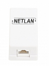 EC-UWO-1-UD2-WT-10 - Настенная розетка NETLAN, 1 порт, Кат.5e (Класс D), 100МГц, RJ45/8P8C, 110, T568A/B, неэкранированная, белая, уп-ка 10шт.