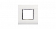 NMC-PL1PM-WT - Настенная лицевая панель NIKOMAX 80x80 мм под 1 вставку Mosaic 45x45 мм
