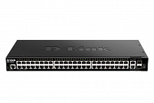 DGS-1520-52/A1A Управляемый L3 стекируемый коммутатор D-Link с 48 портами 10/100/1000Base-T, 2 портами 10GBase-T и 2 портами 10GBase-X SFP+