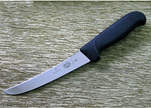 Нож кухонный Victorinox Fibrox (5.6503.15) стальной обвалочный лезв.150мм прямая заточка черный
