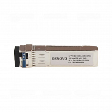 SFP-S1LC5-10G-1330-1270-3 - Оптический SFP модуль, OSNOVO. Одно волокно Single Mode. Скорость: до 10 Гбит/c. Тип разъема: LC. Оптический бюджет: 5 дБ. Расстояние передачи - до 3 км. Рабочая длина волны,нм - Tx:1270/Rx:1330. Поддержка DDM. Размеры (ШхВхГ):