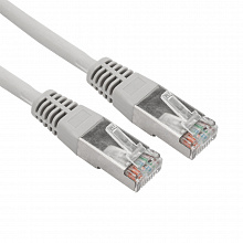 18-8002-1 - Шнур коммутационный, патч-корд F/UTP RJ45-RJ45, CAT 5e, LSZH серый, 1м, Rexant