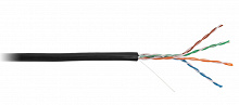 CCA-UU004-5E-PE-BK - Кабель NETLAN U/UTP 4 пары, Кат.5e, 100МГц, одножильный, CCA (омедненный алюминий), внешний, PE до -40C, черный, 305м