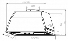 Вытяжка встраиваемая Lex GS Bloc P 900 IX нержавеющая сталь управление: кнопочное (1 мотор)