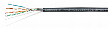 Cabeus FTP-4P-Cat.5e-SOLID-OUT-PE-UV - Кабель витая пара экранированная FTP (F/UTP), категория 5e, 4 пары (24 AWG), одножильный, экран - фольга, для внешней прокладки, PE-UV (305 м)